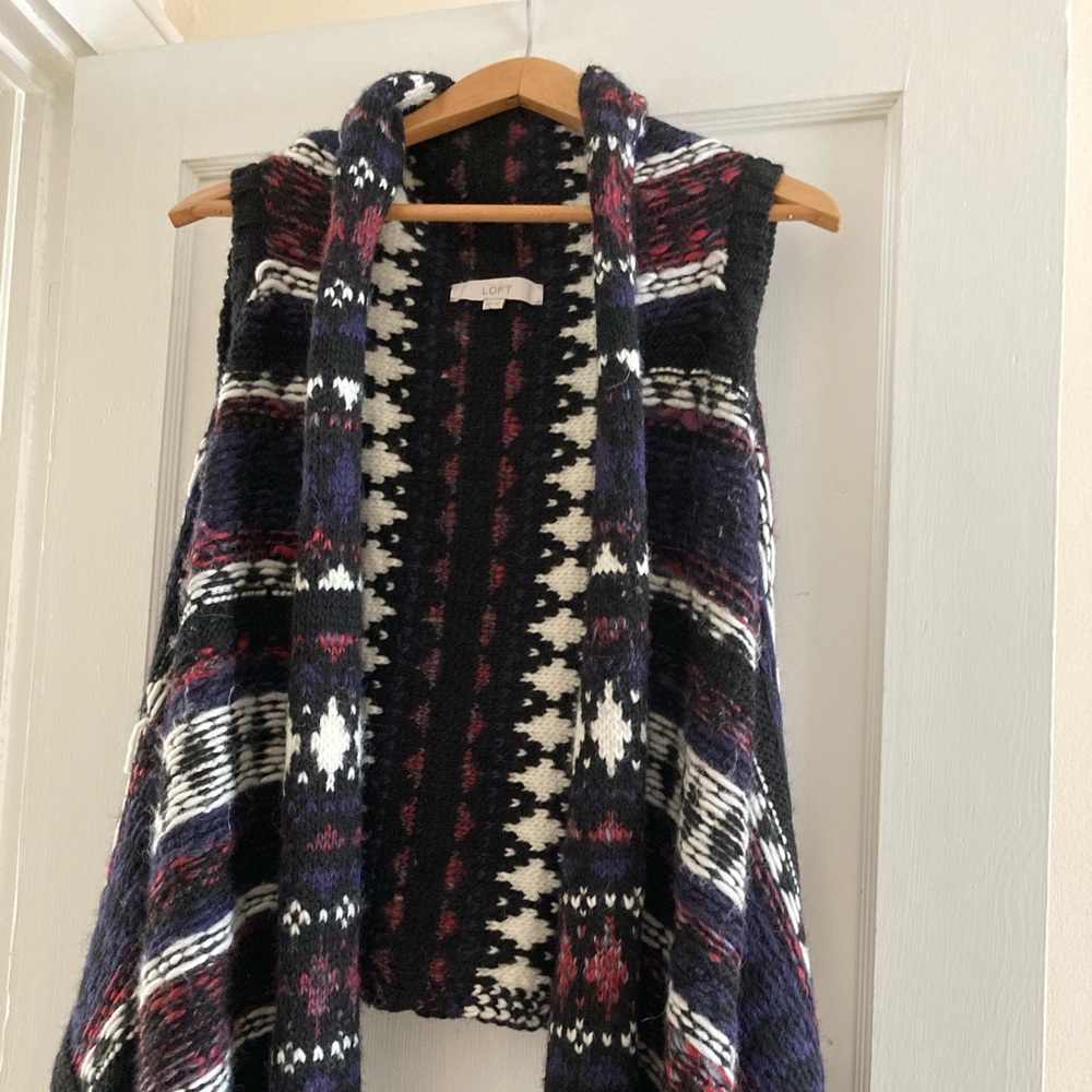 Open Drape Sweater Vest